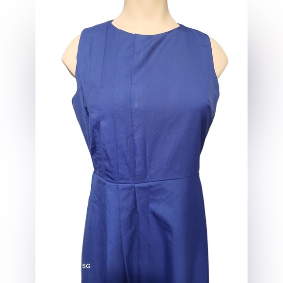J. Crew Vibrant Blue Mini Dress with planks - Picture 9 of 10